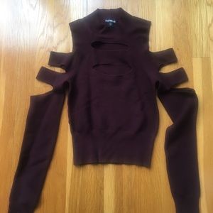 Express sweater with cutouts